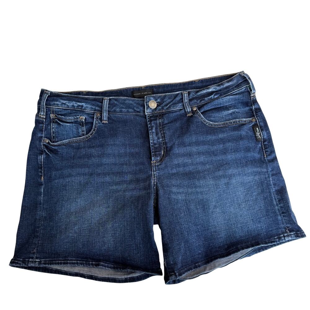 Silver Jeans Dark Blue Denim Jean Shorts